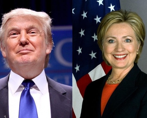 2016 US President Candidates: Donald Trump and Hillary Clinton