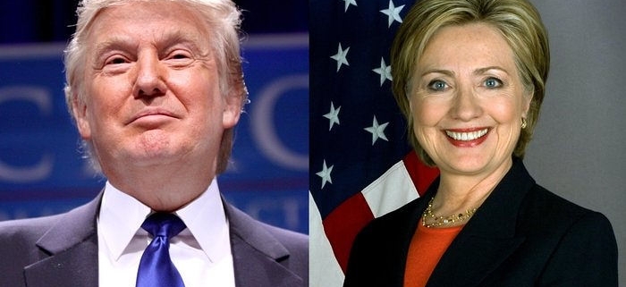 2016 US President Candidates: Donald Trump and Hillary Clinton